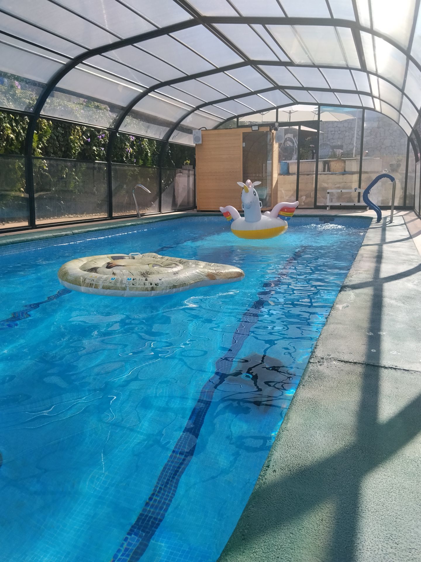 Piscina climatizada con jardín y sauna en Chiva - 2